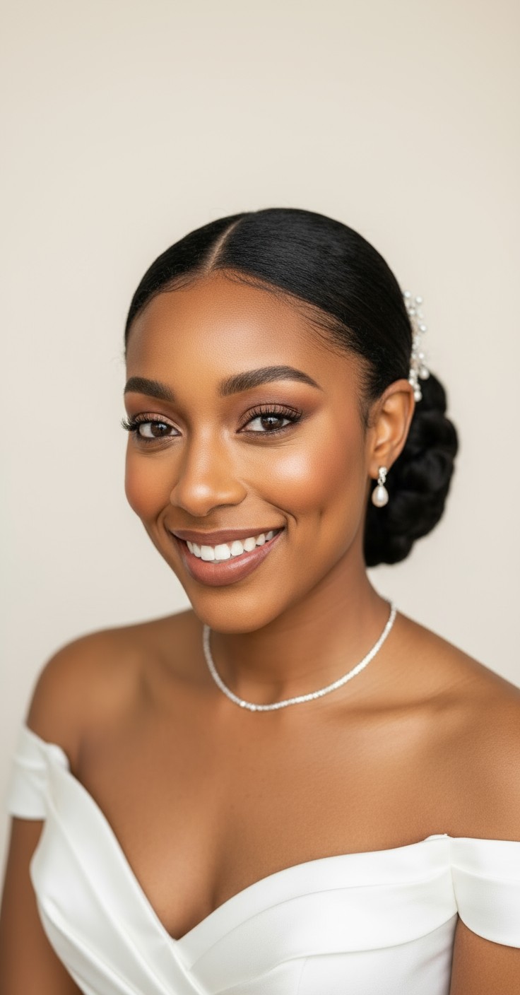 After Low Updo Wedding Hair